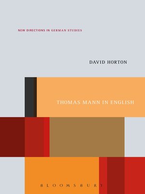 cover image of Thomas Mann in English